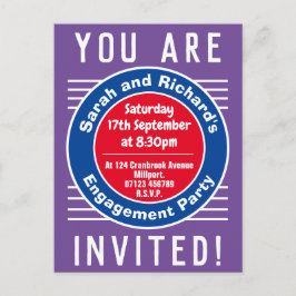 Convite de festa de noivado