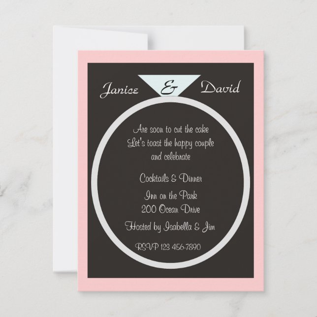 Convite de Festa de noivado Contemporâneo (Frente)