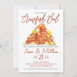 Convite de festa de noivado do Boil de Lagostim