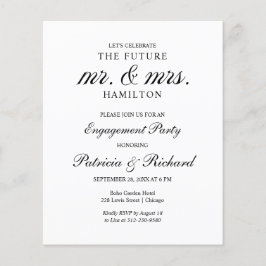 Convite de festa de noivado do futuro Sr e Sra Orç