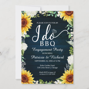Convite de festa de noivado I Do BBQ Rustic