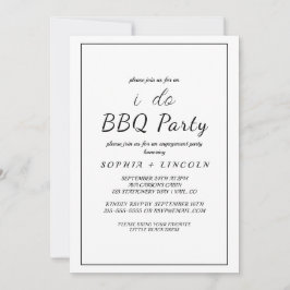 Convite de festa de noivado Minimalista "Eu faço c
