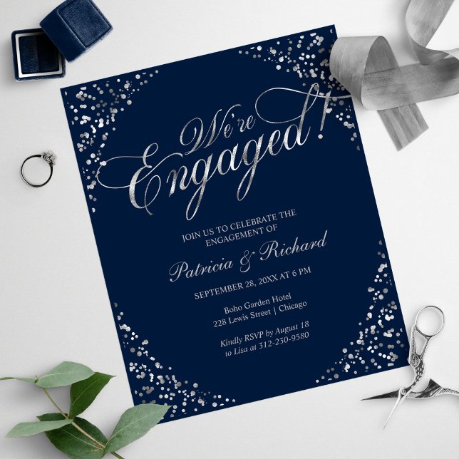 Convite de festa de noivado Orçamento Estamos noiv (Criador carregado)