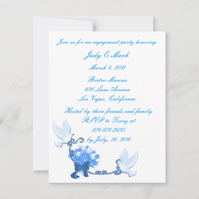 Convite de Festa de noivado Personalizada da Porta (Frente)