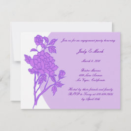 Convite de festa de noivado personalizado com flor