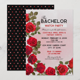Convite de festa de observação do Bachelor mais dr