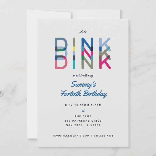 Convite de Festa de Pickleball Esportes Vamos Dink (Frente)