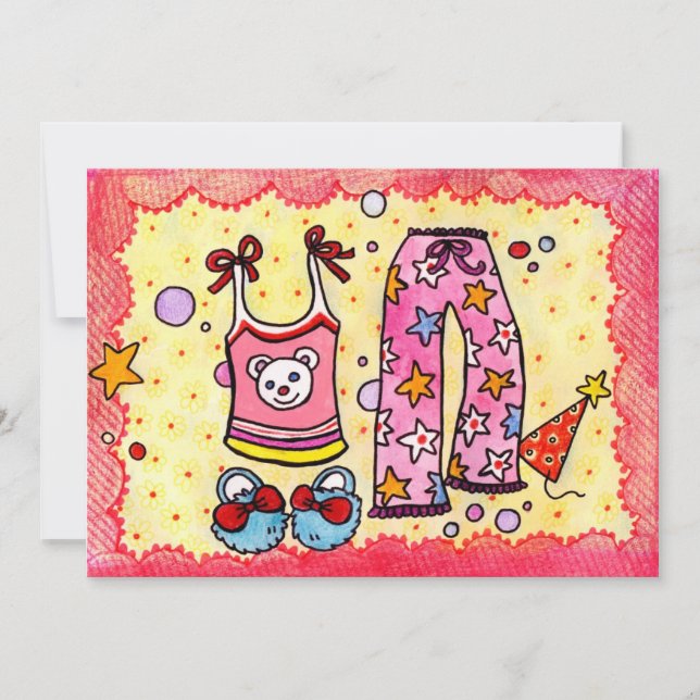 Convite de Festa de Pijamas (Frente)