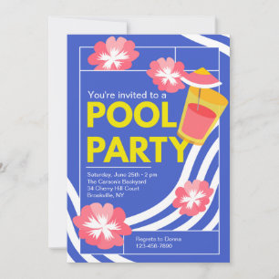 Convite de Festa de Piscina Maravilhoso