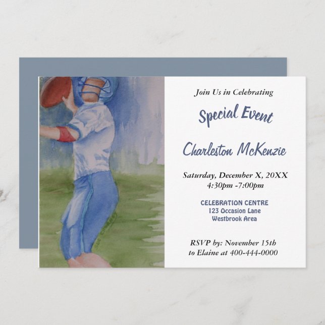 CONVITE DE FESTA DE RAPAZES (Frente/Verso)