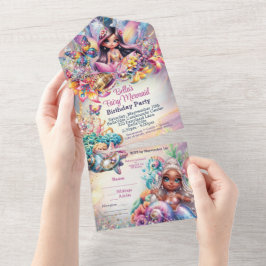 Convite de Festa de Sereia Fada