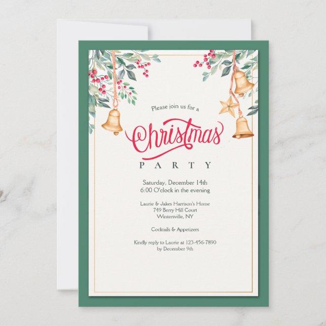 Convite de Festa de Sinais de Natal (Frente)