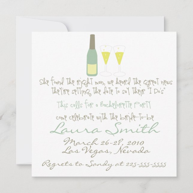 Convite de Festa de solteira (Frente)