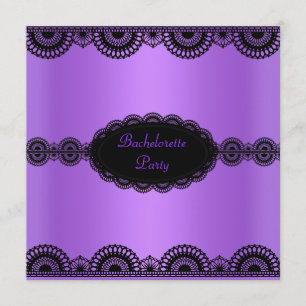 CONVITE DE FESTA DE SOLTEIRA DE LACE PURPLE ELEGAN
