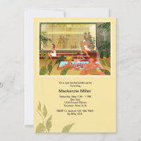 Convite De Festa de solteira Do Dia Spa