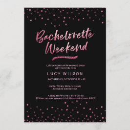 Convite de festa de solteira | Folha de brilho ros