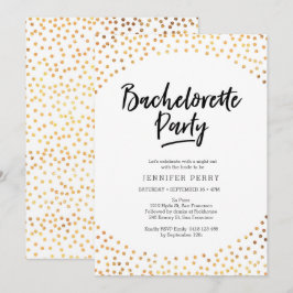 Convite de festa de solteira | Pontos Dourados