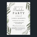 Convite de Festa de Solteiro Folha Verde Simples M<br><div class="desc">Convite de Festa de Solteiro Folha Verde Simples Moderna

Convite de festa de solteiro elegante e simples moderno

Folhas de jardim,  Rústico,  Oliva,  Folhagem,  outono,  inverno 

Coleção correspondente na loja Niche and Nest.

Arte por www.EssemCreatives.etsy.com’</div>