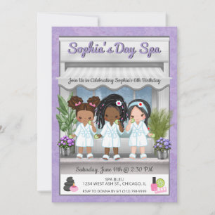 Convite de Festa de Spa para Meninas Jovens