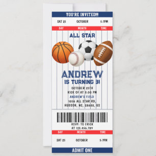 Convite de Festa de Todos os Astros com Ingresso E