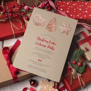 Convite de Festa de Trocas de Biscoitos de Natal K
