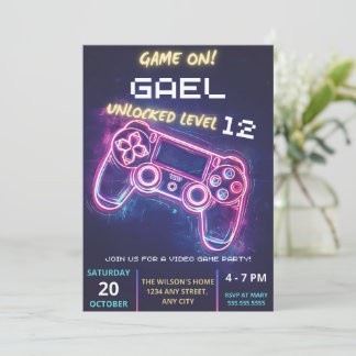 Convite de Festa de Videogame, Convite de Aniversá