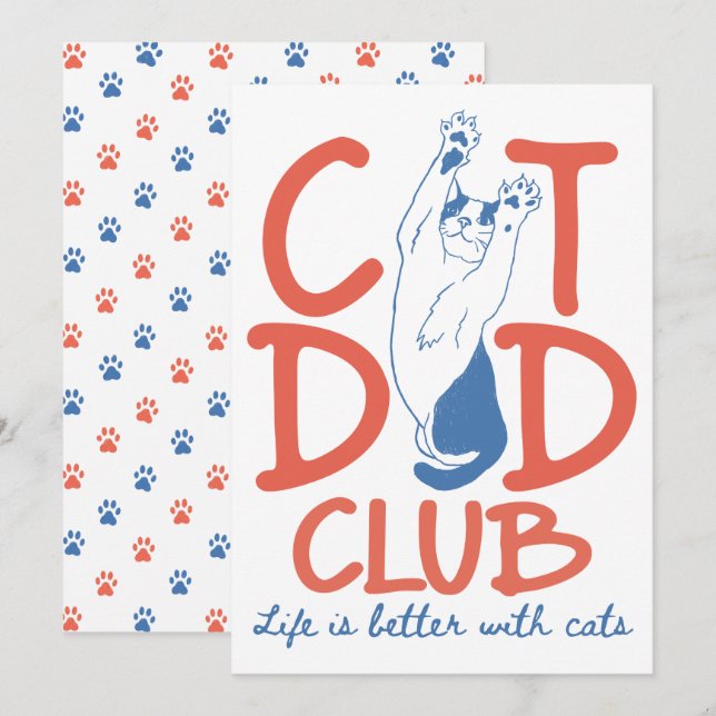 Convite de Festa do Clube do Pai de Gato (Frente/Verso)