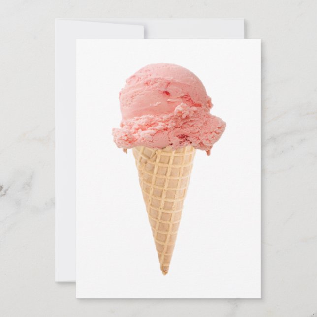 convite de festa do cone de sorvete (Frente)