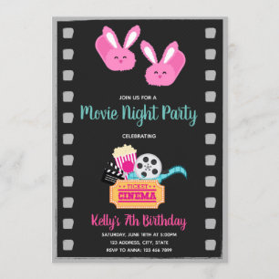 Convite de festa do sono de filme