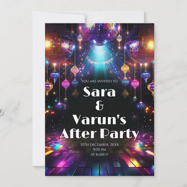 Convite de festa e casamento de jovens indianos di (Frente)