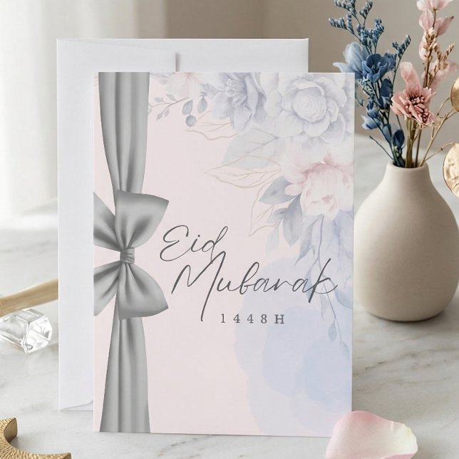 Convite de festa Eid floral pastel elegante (Criador carregado)