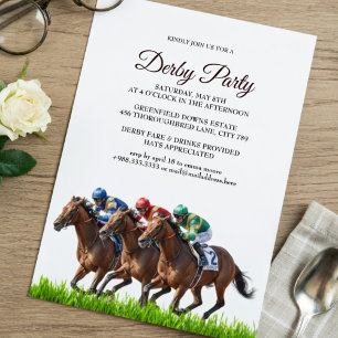 Convite de Festa Elegante do Kentucky Derby para C