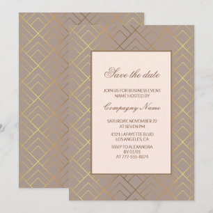 Convite de festa empresarial elegante salve a data