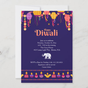 Convite de Festa Feliz Diwali
