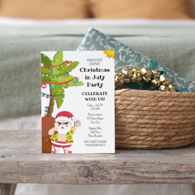 Convite de Festa Festiva de Natal em Julho (Criador carregado)
