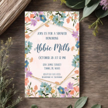 Convite de Festa Floral Vintage