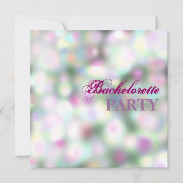 Convite de Festa Glam com Luzes Bokeh Borradas Bra (Frente)