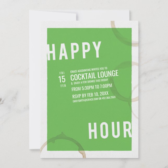 Convite de Festa Happy Hour (Frente)