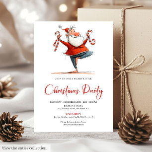 Convite de Festa Imprimível Divertido Papai Noel E
