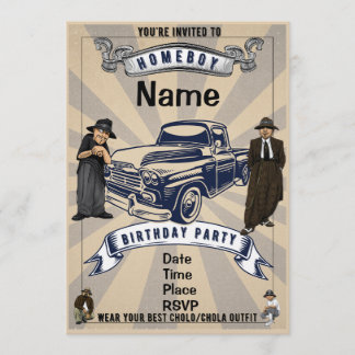 Convite de Festa Lil Homies Chicanas Tema dos Anos