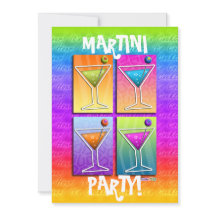 Convite de Festa MARTINIS Pop Art (5X7)