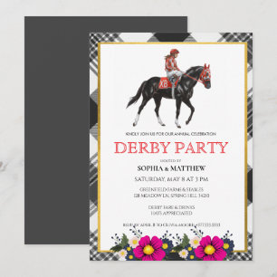 Convite de festa moderna de Derby de corrida de ca