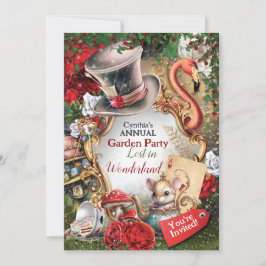 Convite de Festa no País das Maravilhas