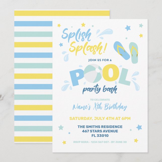 Convite de Festa no Tanque Azul (Frente/Verso)