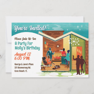 Convite de Festa para Casa Modernista de Meados do