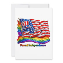 Convite de festa Proud Independence LGBTQ 250