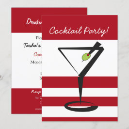 Convite de festa retrô de coquetel