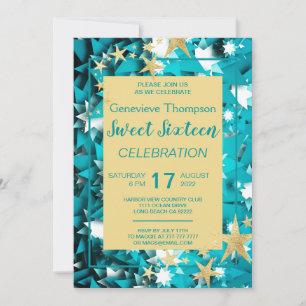 Convite de Festa Sweet Sixteen Estrelas Chic
