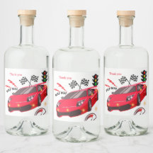 Convite de festa temática de corrida de carros esp