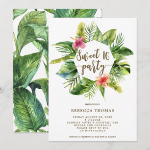 Convite de festas 16 da selva tropical